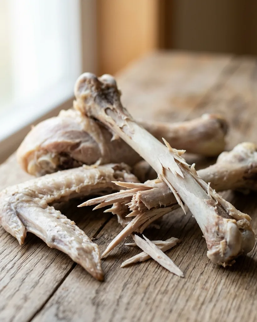 Detail view of why Cooked Turkey Bones Are So Dangerous