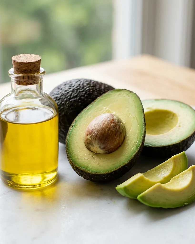 Close-up illustrating avocado Oil Versus the Rest of the Avocado
