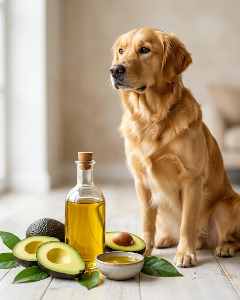 Detail view of potential Benefits of Avocado Oil for Dogs